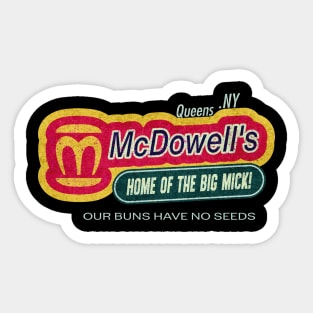 McDowell's Inspirational Vintage Logo Distressed Sticker